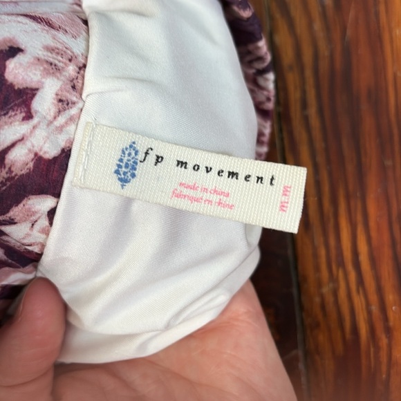 Free People FP Movement The Way Home Eggplant Floral Shorts Medium - Picture 6 of 6